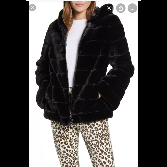 Kenneth Cole Jackets & Blazers - Kenneth Cole New York Hooded Faux Fur Jacket